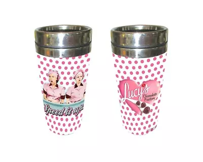 I Love Lucy 16oz Thermo Cup Chocolate Factory Pink Dots- 16 OZ • $19.31