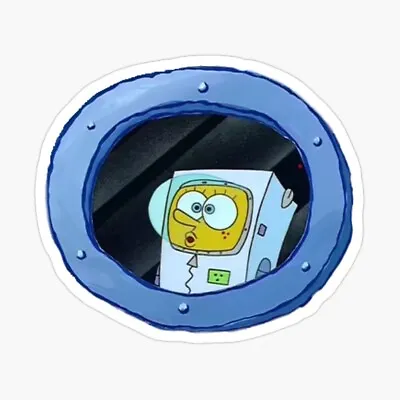 £8.69 • Buy BIG SpongeBob SquarePants Space Future Decal 7 INCH Window Porthole Sticker 
