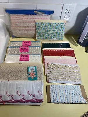 Vintage Lace 12 Cards Mixed Lot Approx 100+ Yards Trim Edging Crafts Sewing NEW • $49