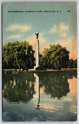 Montclair New Jersey~Edgemont Park Waterfront War Memorial~1943 Linen Postcard • $8.99