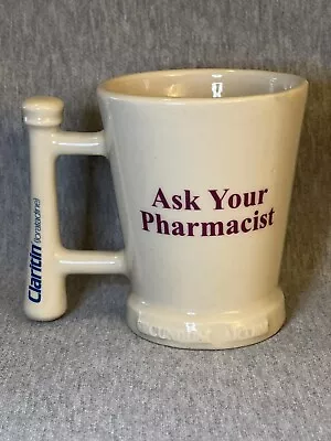 Pharmacy Org Coffee Cup Mug Featuring Claritin Morter & Pestle Design • $10.95