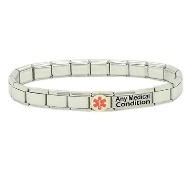 ANY CONDITION - Medical Alert Stainless Steel Bracelet -One Size Fits All • £13.21