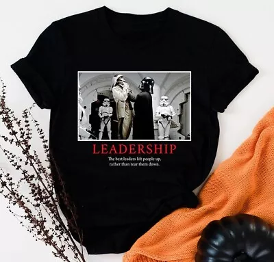 $8.99 • Buy Retro Leadership Star Wars Darth Vader Best Leaders Motivational Quotes T-shirt