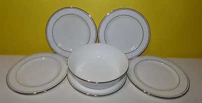 Set Of 5 Lenox Federal Platinum Classic Collection Bread Plates 6 1/4  + Bowl • $34.98