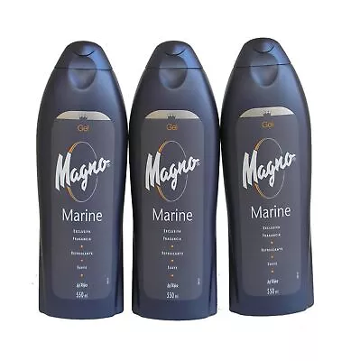 3 Bottles Of Magno Marine Shower Gel 18.3oz./550ml • $36.99
