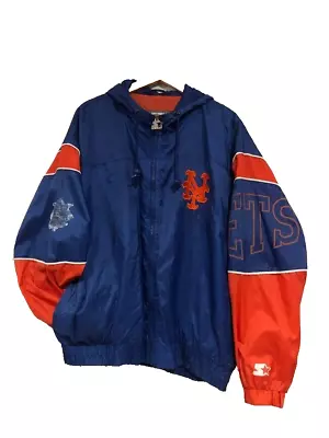 Vintage 90s New York Mets Starter Jacket Men's Size M  MLB Baseball • $94