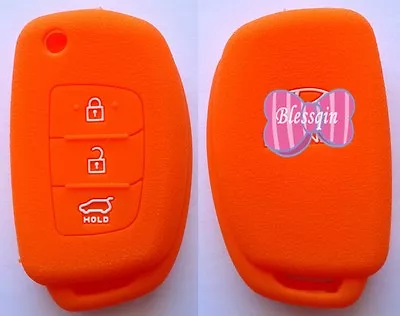 $8.99 • Buy ORANGE SILICONE CAR FLIP KEY COVER FOR HYUNDAI I10 I20 I30 IX35 ELANTRA ACCENT