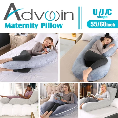 $27.99 • Buy C/J/U-shaped Maternity Pillow Pregnancy Body Support Improved Nursing