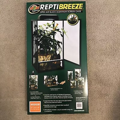 Zoo Med ReptiBreeze Open Air Screen Cage Medium 16 X 16 X 30-Inches • $75