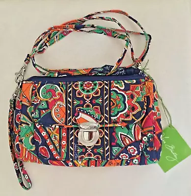 Vera Bradley ~ Push Lock Crossbody/Wristlet ~  Venetian Paisley  ~ NWT • $47.50