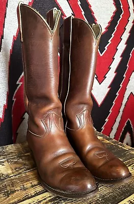 Vtg. Mens Stewart Boot Co Handmade Leather Western Cowboy Boots 1977 Sz 9.5 D • $75