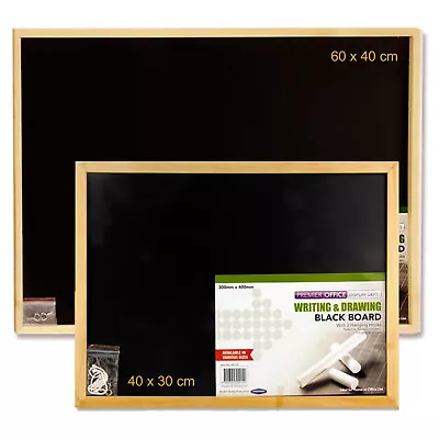 Blackboard  Small Or Large Wooden Framed Office Notice Menu Chalk Board • £7.64