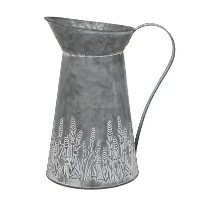 Galvanised Milk Jug | Outdoor Garden Metal Steel Planter Flower Pot Trough Churn • £26.99