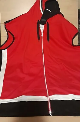 Champion Men's Sleeveless Hoodie Jacket Sweatshirt Full Zip Sz. 3X/5X Red • $24.99