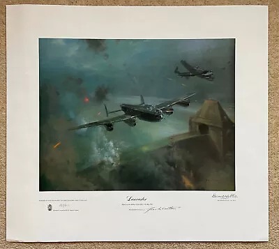 'LANCASTER' DAMBUSTERS PRINT By WOOTTON (signed BARNES WALLIS) With COA • £495