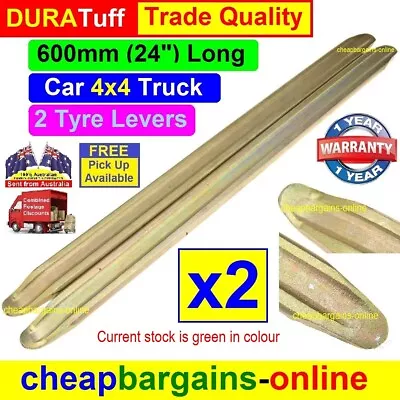 2 TYRE LEVERS 600 Mm 24  LONG TYRE CHANGING LEVERS HD DOUBLE ENDED CAR 4x4 TRUCK • $15.99