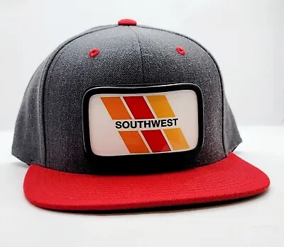 Southwest Airlines Hat Removeable Metal Patch Decky Flat Bill • $29.99