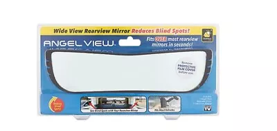 Angel View Wide-Angle Rearview Mirror As Seen On TV Black Convex Car Mirror • $15.99