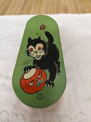 Vtg. Halloween Noisemaker: Pumpkin/cat T Cohn Inc. USA. • $75