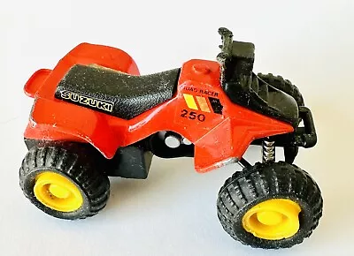 Vintage MC Toy Maisto Suzuki 250 Quad Racer ATV 4 Wheeler Diecast 3” Toy Red • $9.95
