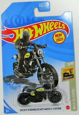 Hot Wheels Basic Series Ducati Scrambler Motorcycle Mooneyes Yellow #169 / 250 • $2.51