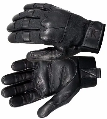 Rothco 3483 Black Leather Knuckle Military Cut Resistant Tactical Gloves • $29.99