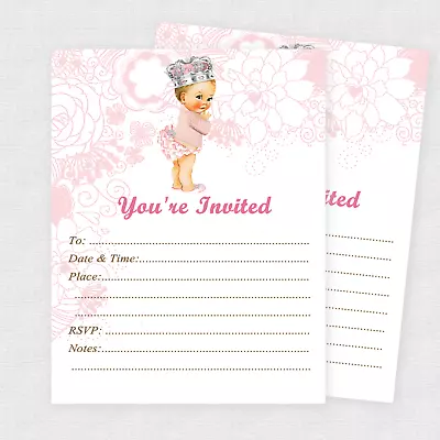 Princess Baby Shower Invitations First Birthday Party Decoration Tutu Set Of 30 • $21