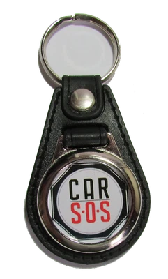£3.95 • Buy CAR SOS Vintage Style Faux Leather Key Fob Key Ring
