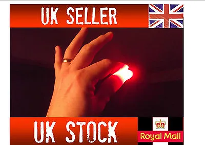 £12.49 • Buy 5, 10, 25, 50 Pairs X Appearing Light RED Close Up Magic Trick Thumbs Fingers