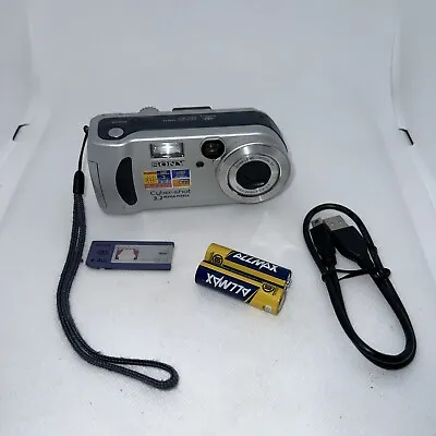 Vintage Sony Cyber-shot DSC-P71 3.2 MP Digital Camera Tested + Accessories • $48.56