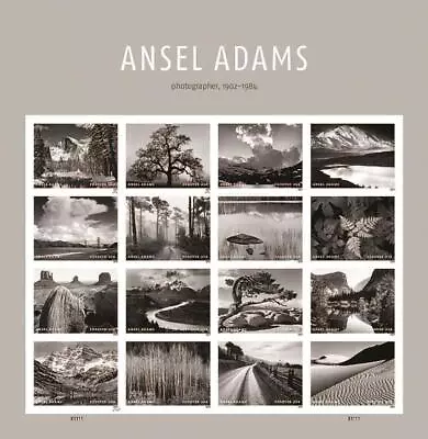 USPS #Ansel Adams-NDC Stamps Sheet Of 16 IMPERF FREE SHIP IN USA**  5/25 • $34.99