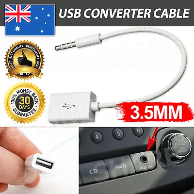 $4.95 • Buy Male Cable Plug AUX Jack 3.5mm Audio To USB 2.0 Female Converter Cord Play MP3