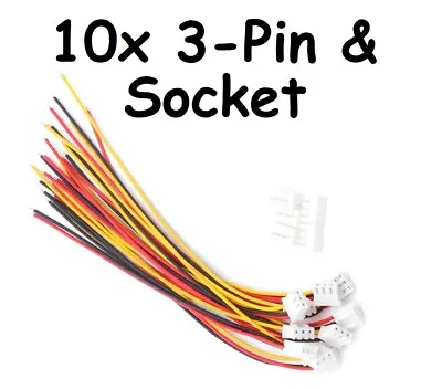 XH2.54 Connectors JST Wire 2 3 4 5-Pin Male & Female  PCB Plug Lead UK Seller • £6.39