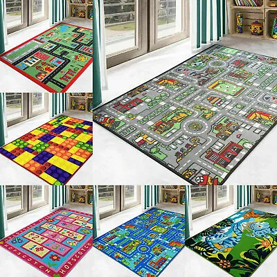 Kids Rugs Soft Nursery Carpets Living Room Rugs Children Floor Mat Toys Play Mat • £14.35