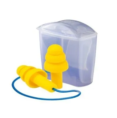 23 X 3M E-A-R Resuable  Ultrafit Corded Earplugs With Plastic Storage Box • £24.29