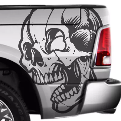 Skull Vintage Tattoo Pickup Truck Vinyl Decal Side Bed Graphic Tailgate Vehicle • $396.25