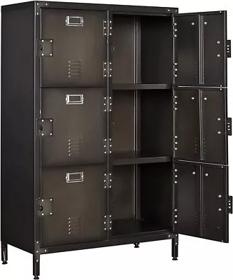 Letaya Metal Storage Locker47  Steel Retro Cabinets 6 Doors Lockable 6 Door • $159.79