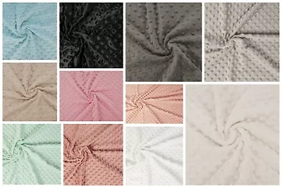 Super Soft Dimple Dot Cuddle Popcorn Soft Fleece Plush Fabric Best Quality !!! • £16.99