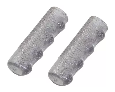 WHITE Mini Grips For 12  Bicycle SPARKLE Flake Chopper Lowrider Beach Cruiser. • $5.91