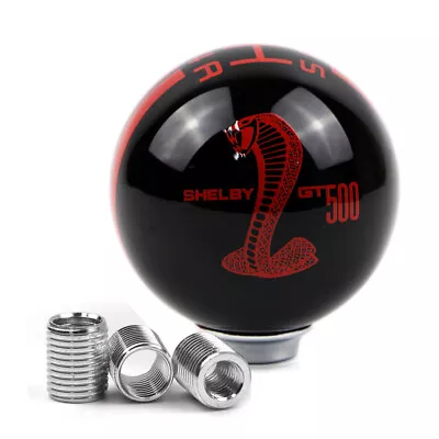 Gear Shift Knob 5 Speed For Ford Mustang Cobra Manual Shifter Ball Black Red • $20.99