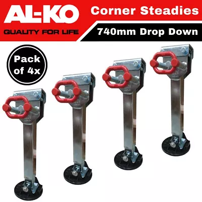 ALKO Drop Down Corner Steadies 740mm X4 With Big Foot Caravan Stabiliser Steady • $369