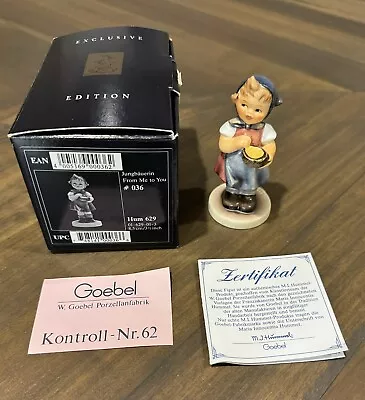 Goebel Hummel Club FROM ME TO YOU FIGURE #629 JUNGBAUERIN FIGURINE W Box • $16