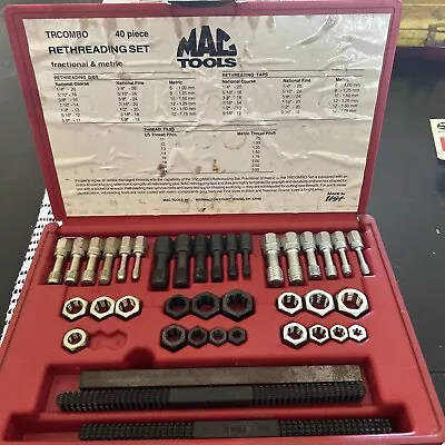 MAC Tools TRCOMBO 40-Piece Rethreading Tap And Die Set SAE & MM • $60