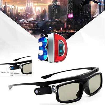 Universal LightweightB Rechargeable 3D Glasses Active Shutter For DLP Link • £16.94