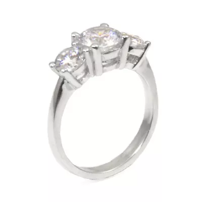 £250 • Buy Trilogy Engagement Ring 2.20ct Diamond Unique In 9ct Gold Fully UK Hallmarked 