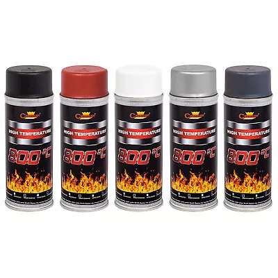 400 ML Heat Resistant Stove 400 ML High Temperature Spray Paint - 5 Colours • £9.96