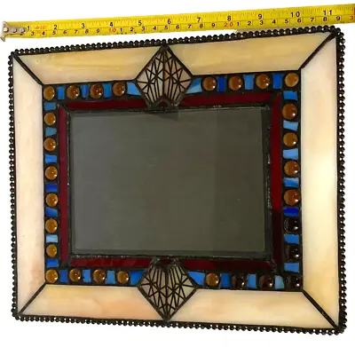 Vintage Mosaic Stained Glass Photo Frame 9.5 X 11.5  • $99.99