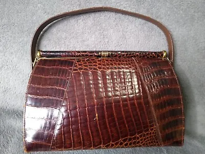 Vtg Vassar Alligator Purse W/Mirror Be Sure To See All Pics For Condition  • $100