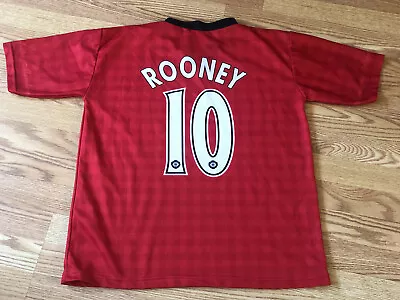 Manchester United #10 Rooney Sz Md Home Shirt Jersey Replica Made In Italy ￼ • $24.99