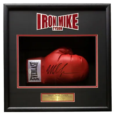 Mike Tyson Signed Red Right Hand Everlast Boxing Glove Shadowbox JSA ITP • $399.99